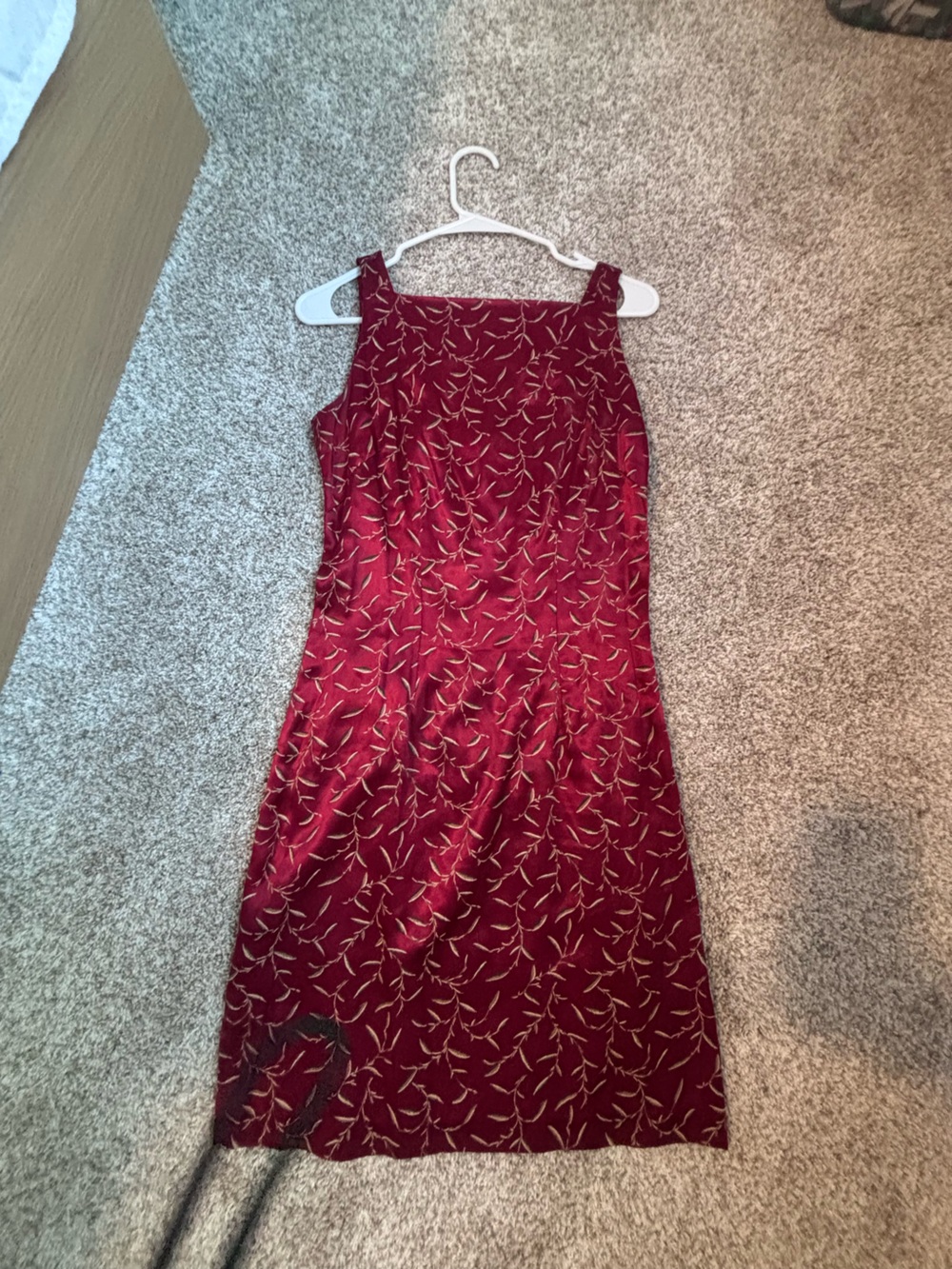 Y2K Women's Red Floral Sheath Dress